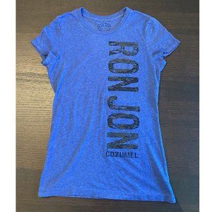 Ron Jon Cozumel Blue Distressed T-Shirt Women's Medium